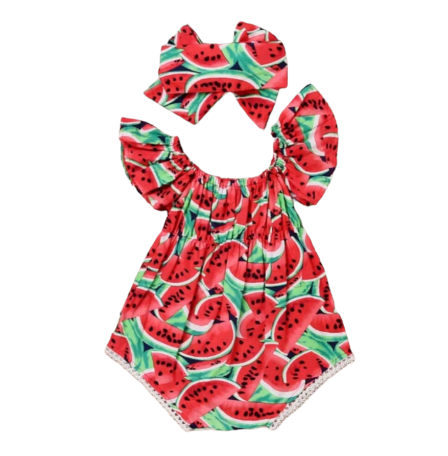 Red Watermelon Romper